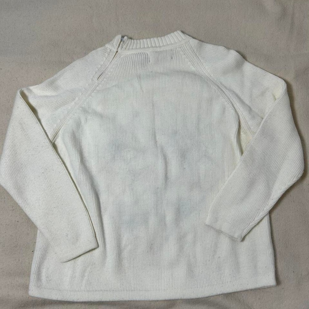 CAROL BRENT Vtg 60-70s ivory Sweater Coat-Bust 42 - Picture 4 of 6